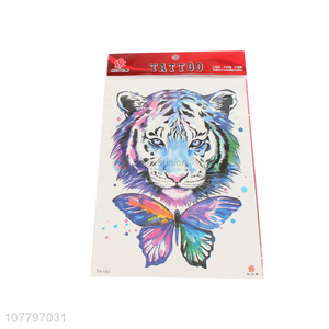 New design colourful tiger temporary tattoo sticker