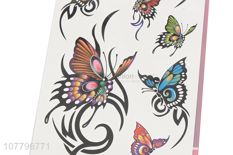 High quality colourful butterfly pattern tattoo sticker