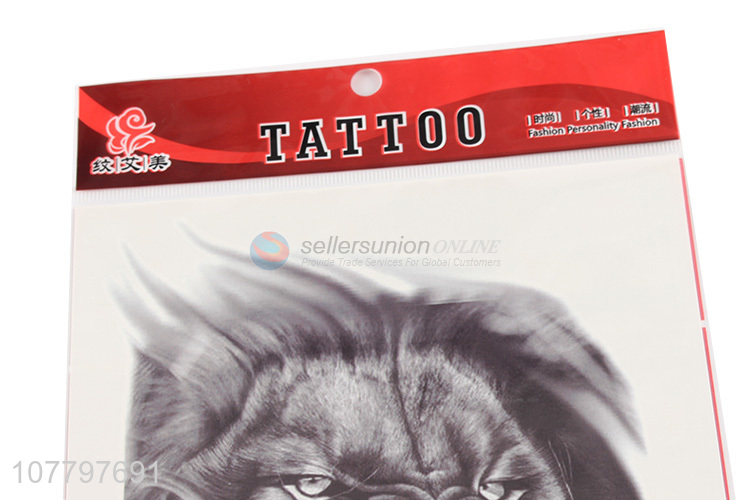 Hot product non-toxic body art tattoo stickers with lion shape