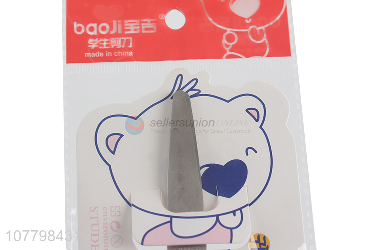 Wholesale pink bear handle safety scissors for kids