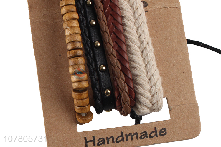 China factory wholesale ladies handmade woven bracelet