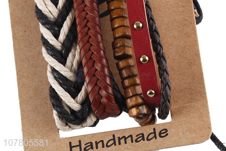 High quality gift bracelet ladies hand woven bracelet