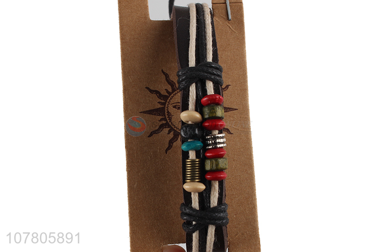 Hot selling handmade woven bracelet fashion bead chain