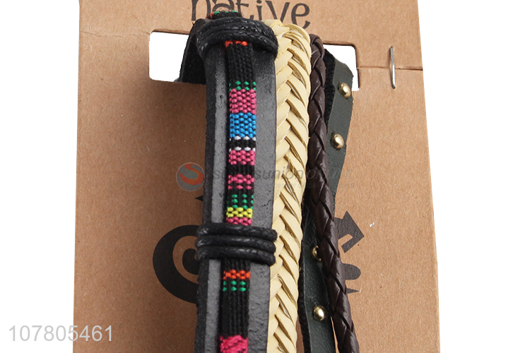 Factory direct sale ladies woven bracelet bead string