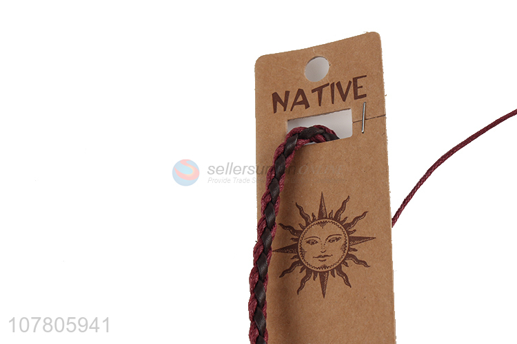 Hot selling ethnic style hand-woven braided nylon rope bracelet
