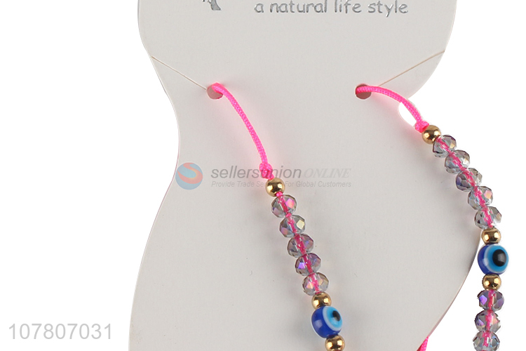 Factory wholesale handmade shell webbing braided anklet