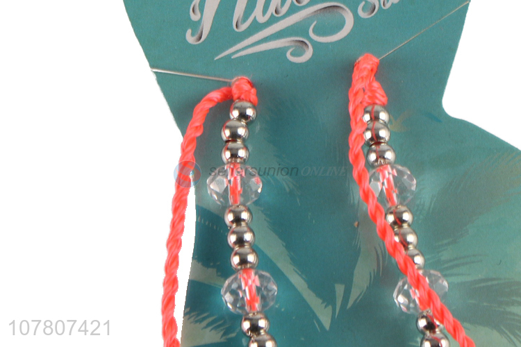 Factory direct sale handmade bead chain ladies anklet
