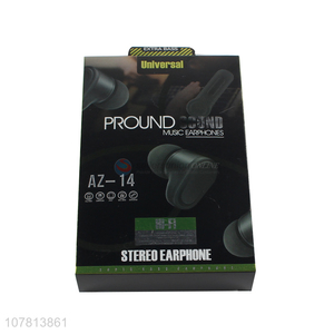 Low price wholesale black universal wired in-ear headphones