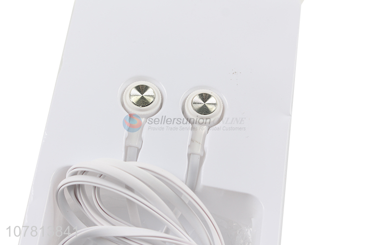 High quality white universal mobile phone in-ear headphones