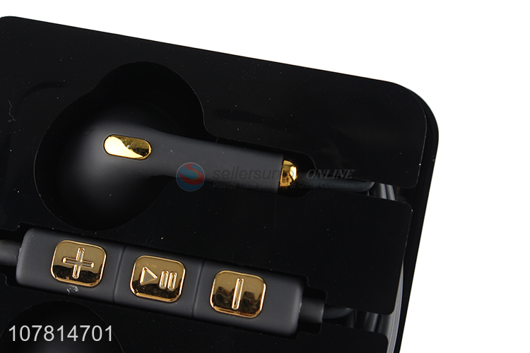 New arrival black gold boxed headphones music bass headphones