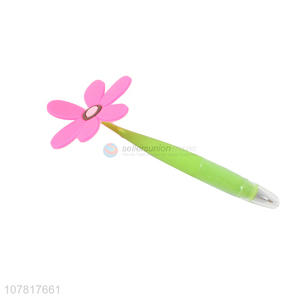 High quality cartoon flower soft ballpoint pen