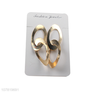 New product gold plating simple irregular geometric metal post earrings