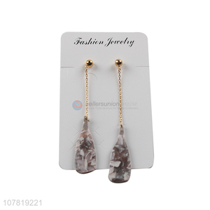 New arrival long tassel acetate acrylic earrings drop earrings