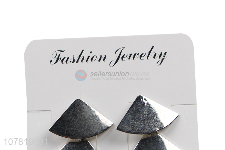 China factory chic simple geometric metal earrings statement jewelry