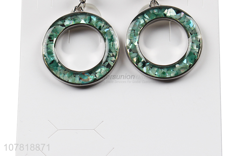 New arrival shiny hollow circle earrings fashion geometric earring