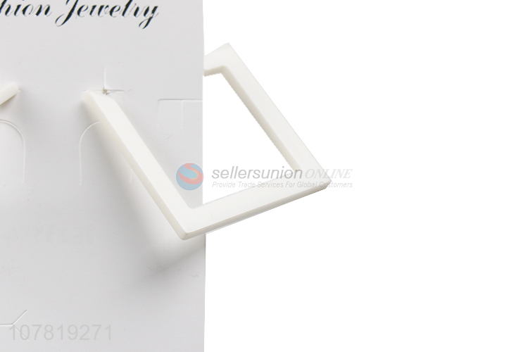 Wholesale simple solid color square acrylic earrings gemetric ear studs