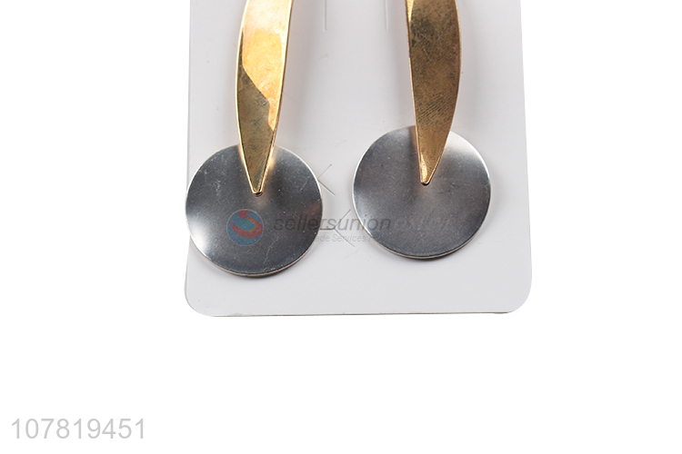 China factory trendy simple metal earrings bass earrings for women