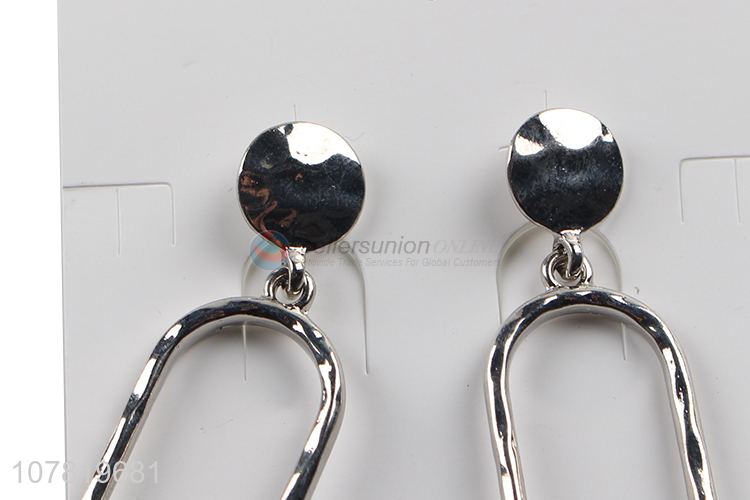 Hot sale handmade fashionable temperament geometric statement earrings