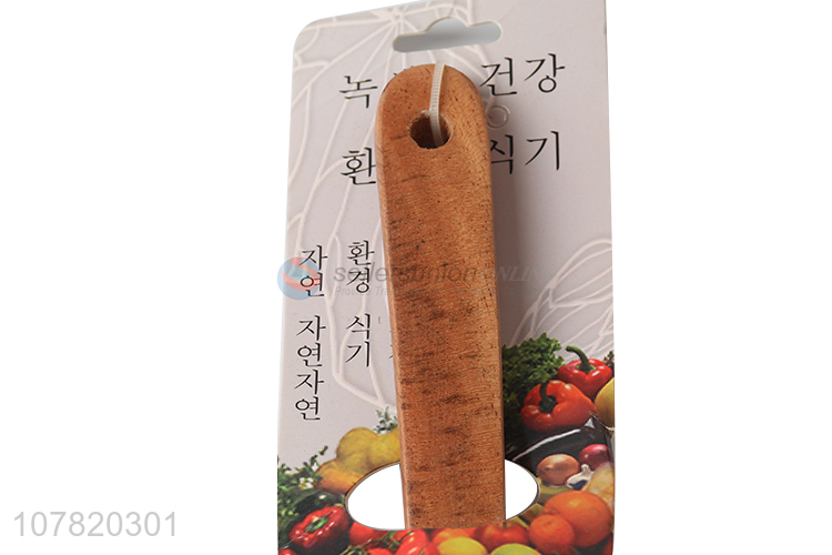 China factory kitchen tools wooden slotted soup spoon slotted ladle