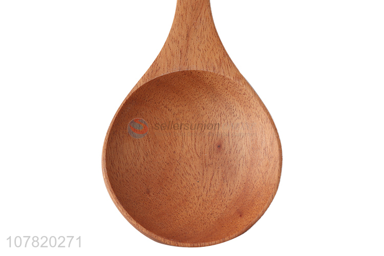 Cheap wholesale kitchen cookware wooden soup spoon cooking ladle