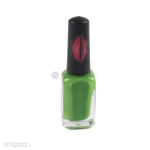 Best selling bright green color lady nail polish