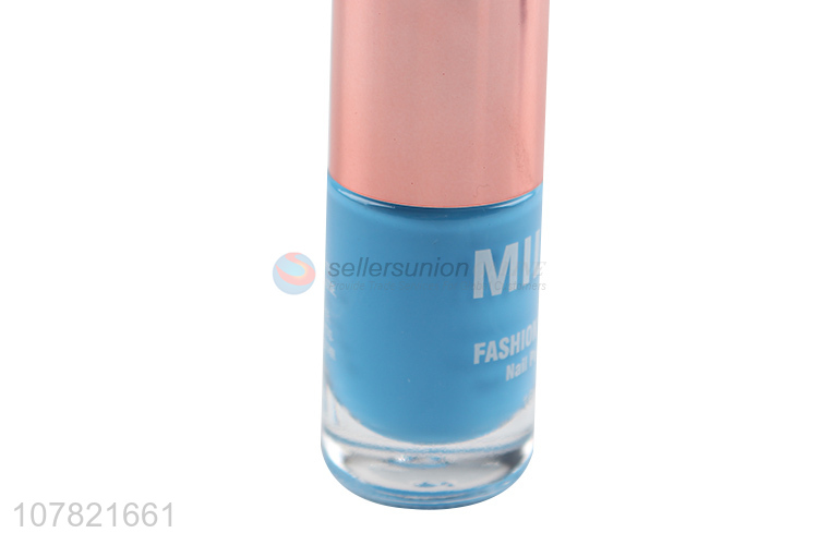 China factory blue 16ml portable nail polish
