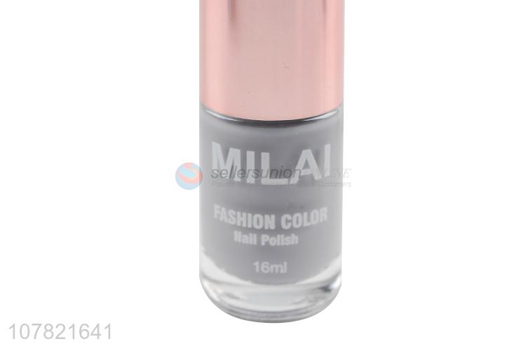 New arrival grey color 16ml long lasting nail polish