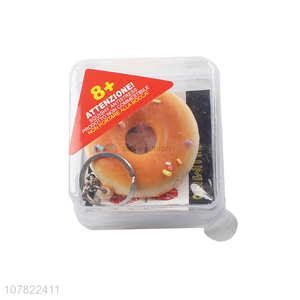 Most popular pu foam donut slow rebound toy with keyring