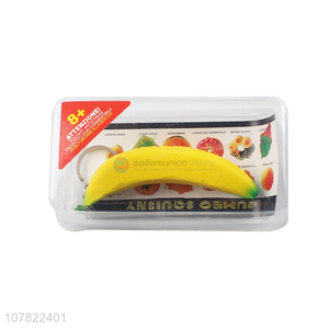 Cheap wholesale pu foam banana jumbo squishy toy key chain