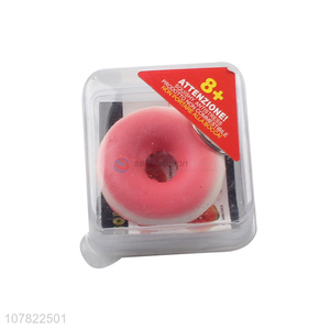 Latest product pu foam donut stress relief toy with keyring
