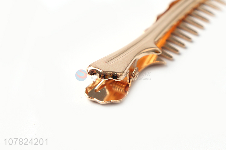 Creative duckbill clip with serrated comb temperament hairpin