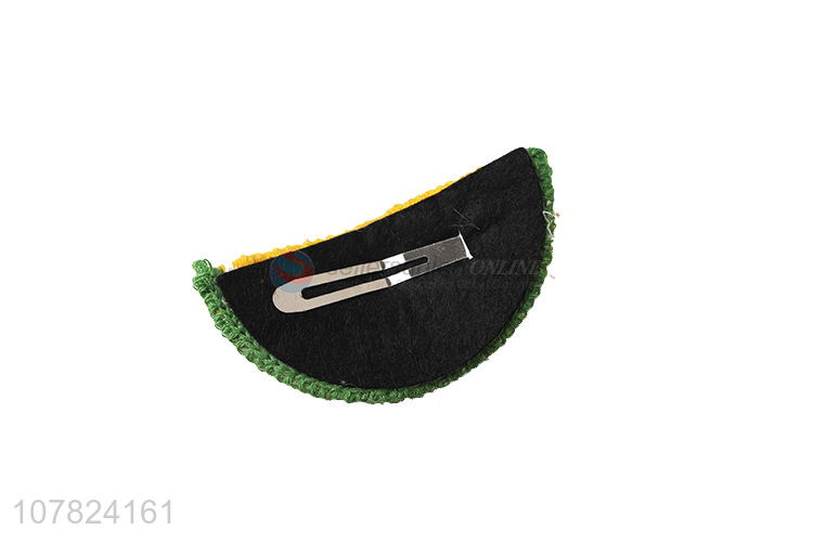 Wholesale cartoon fruit hairpin kids knitted hairpin