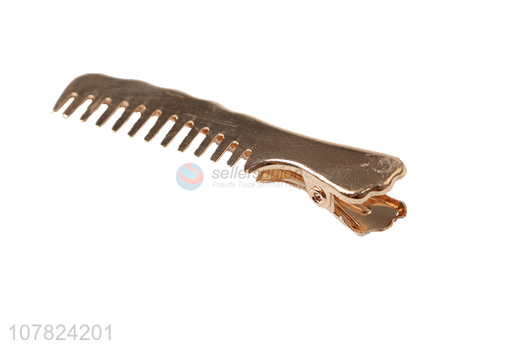 Creative duckbill clip with serrated comb temperament hairpin