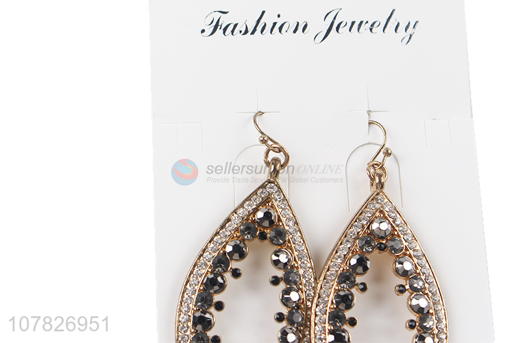 Wholesale Alloy Drop Earrings With Rhinestone For Women