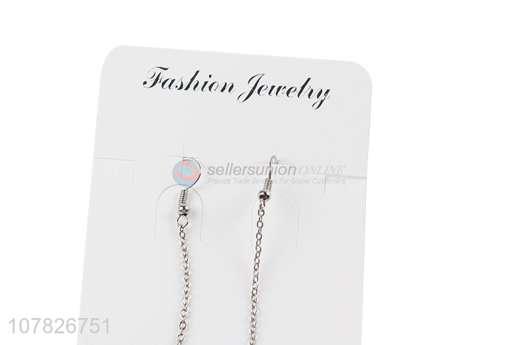 New Arrival Long Chain Geometric Pendant Earring For Ladies