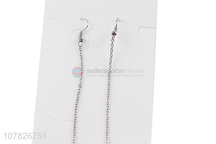 New Arrival Long Chain Geometric Pendant Earring For Ladies