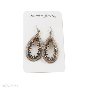 Wholesale Alloy Drop Earrings With Rhinestone For Women