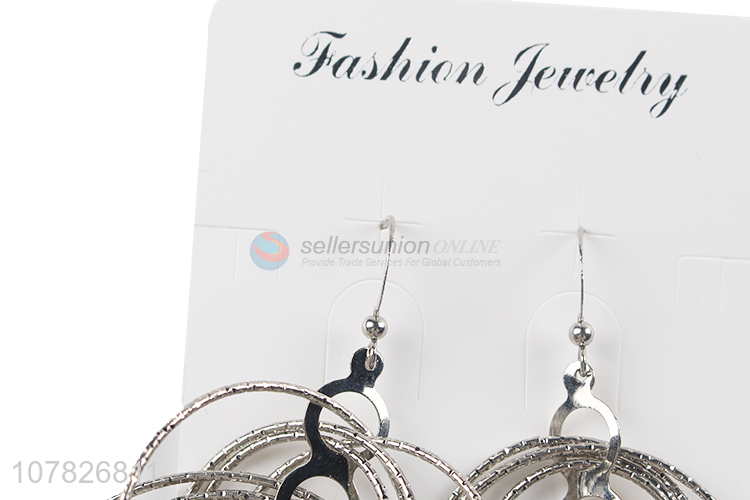 Custom Fine Metal Circles Exaggerated Earrings For Women