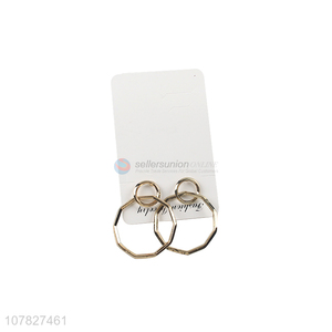 New Style Metal Circle Earrings Stud Earring For Women