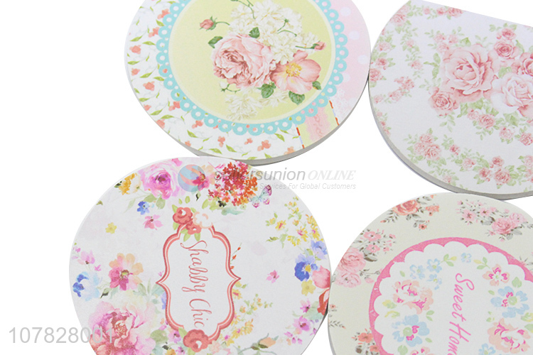 Wholesale flower pattern mdf coffee cup coaster for decoration