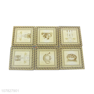 China factory custom logo sublimation print mdf cup coasters