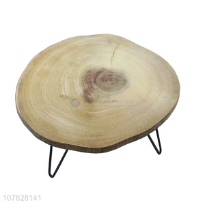 Online wholesale round small table natural wooden coffee table