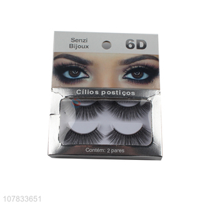 High quality 6D synthetical eyelashes long silk lashes fur lashes