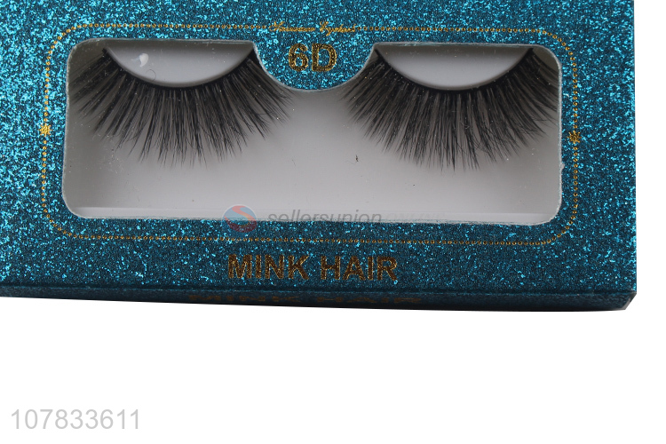 Most popular 6D silk eyelashes natural faux lashes mink eyelashes