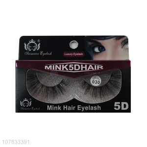 New arrival 5D false mink eyelashes luxury glitter silk eyelashes