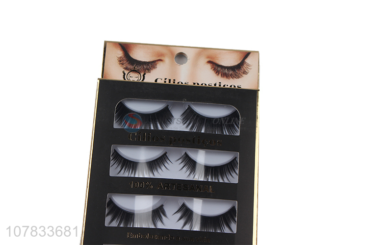 Promotional items 5 pairs faux mink eyelashes natural silk eyelashes