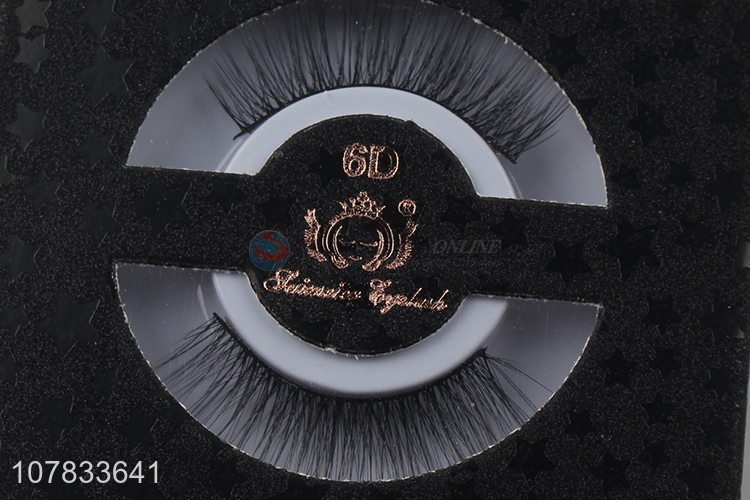 Hot selling 6D faux eyelashes natural handmade silk eyelashes
