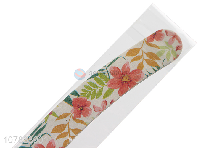 Fashion Flower Pattern Curved Nail File Nail Care Tools
