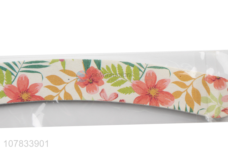 Fashion Flower Pattern Curved Nail File Nail Care Tools