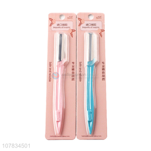 High Quality Plastic Handle Sharp Eyebrow Razor